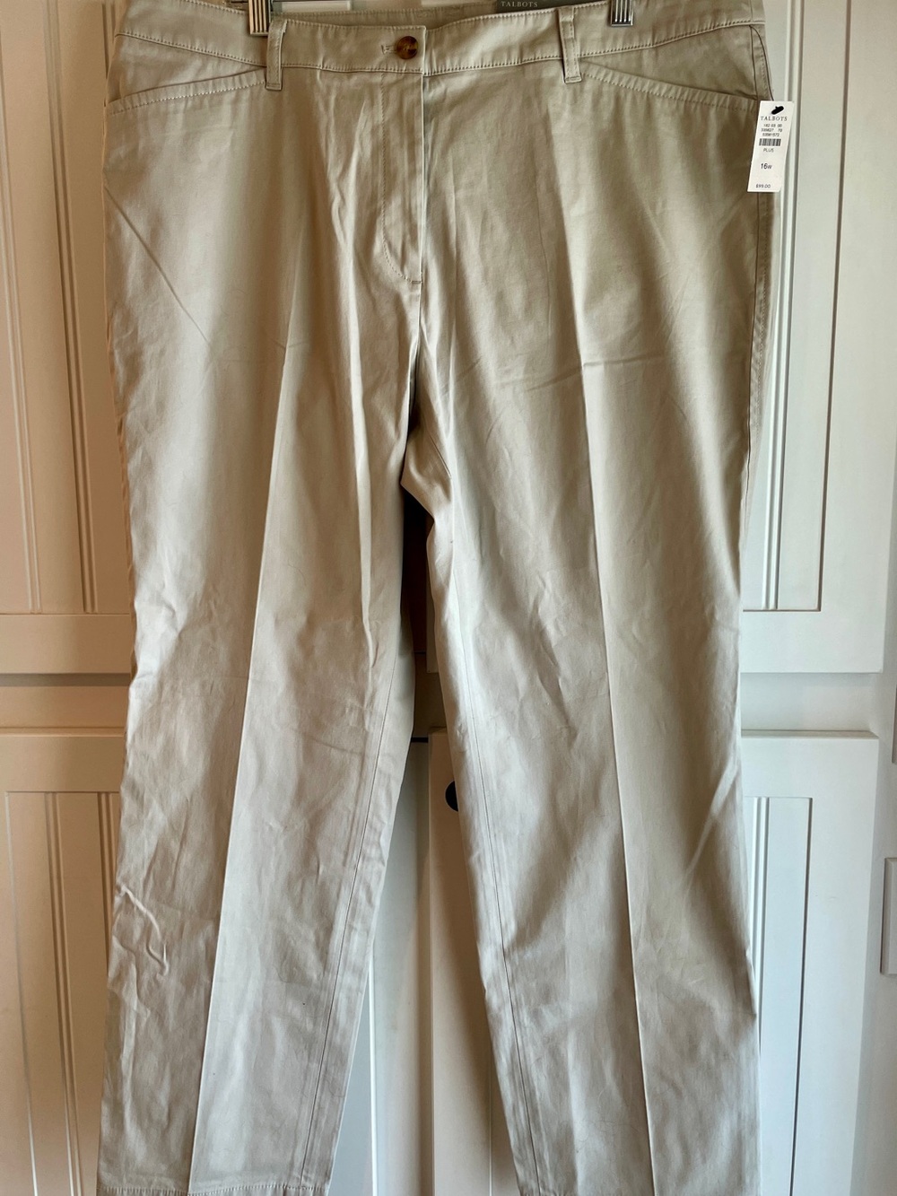 Talbots NWT Classic Khaki Chino Pants - Size 16W